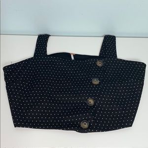 NWOT! Free People Buttoned Crop Top